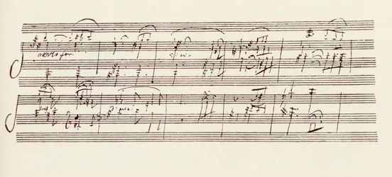 Osa Beethovenin A-sonaatin käsikirjoitusta, Opus 101 (kynä ja muste)